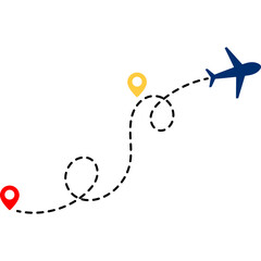 Airplane Travel Route