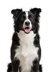 Fototapeta premium Cute Collie Portrait Purebred Dog Isolated Animal with Transparent BG