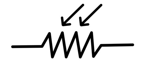 Light Dependent Resistor LDR Symbol
