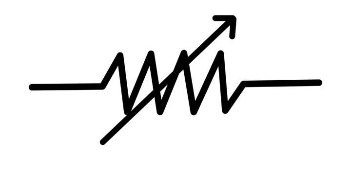Variable Resistor Rheostat Arrow Symbol