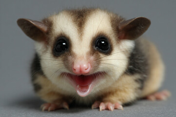 a small animal with its mouth open and its tongue out