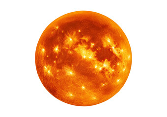 Planet sun Isolated on Transparent or White Background