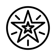 Obraz premium star sign line icon