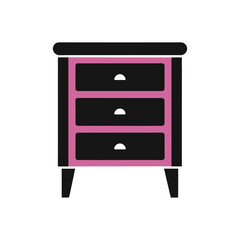 chest of drawers isolated on white