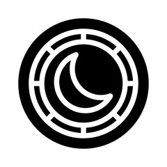 moon glyph icon