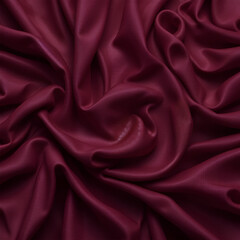 Elegant Burgundy Fabric Texture with Draping and Soft Folds for Backgrounds