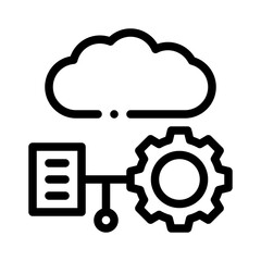 cloud computing line icon