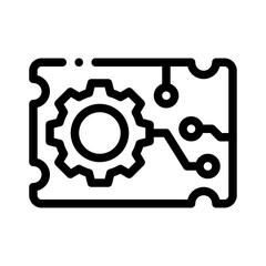 gear line icon