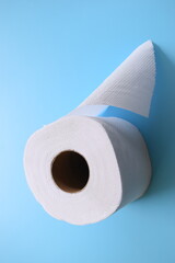 white paper tissue on blue background