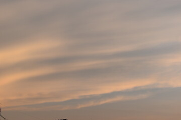 beautiful golden sky and white cloud background in springtime