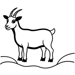 silhouette of a goat