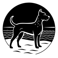vector image of a dog