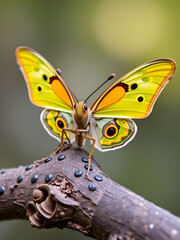 Automeris io Pfauenspinner Schmetterling, Tarnung