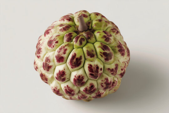 Annona squamosa fruit also known as "Pinha". Isolated on white background.
