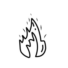Obraz premium fire line doodle icon