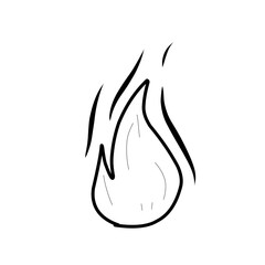 fire line doodle icon