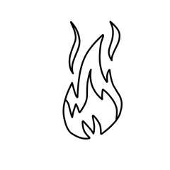 Obraz premium fire line doodle icon