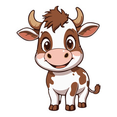 Baby Cow Illustration – Colorful Clip Art for Children’s Projects