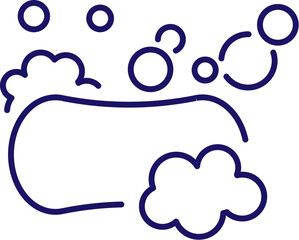 Soap Outline Linear Symbol for Graphic and Web Design, Apps, Adverts, Various Cards