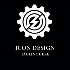 Electric Gear Power Circuit Logo Design