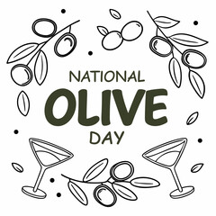 NATIONAL OLIVE DAY vector illustration