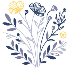 seamless line art floral, trendy wrapping texture, minimalist textile pattern, cotton flower artwork, fashion home print

