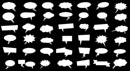 40+ White Speech Bubbles Thought Bubbles Comic Book Speech Balloons Bl