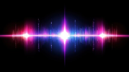 Obraz premium Abstract design with vibrant sound waves.