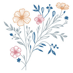 single line rose texture, fashion seamless design, floral textile print, kitchen wrapping paper, cotton flower sketch art

