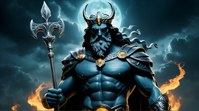 God of the Dead: Hades, Greek Mythology's Aides, Ruler of the Underworld, Brother of Zeus and Poseidon, Married to Persephone, embodying the Power over Death and the Realm of the Departed.