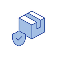 Package Insurance Icon vector stock illustration