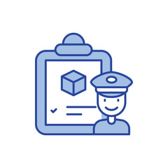 Customs Declaration Icon vector stock illustration