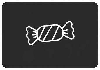 Obraz premium Sweet Candy Treat Wrapped Outline Icon Illustration Isolated Vector