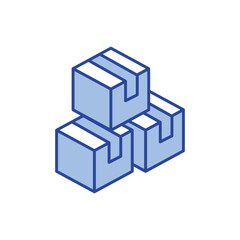 Shipping Box Icon vector stock illustration