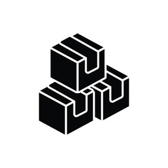 Shipping Box Icon vector stock illustration