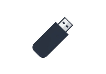 Illustration of Dark USB Flash Drive Data Storage Portable Memory