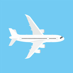 Airplane vector graphic featuring a sleek, stylized aircraft design, ideal for travel, aviation, and transportation