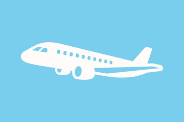 Obraz premium Airplane vector graphic featuring a sleek, stylized aircraft design, ideal for travel, aviation, and transportation