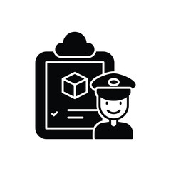 Customs Declaration Icon vector stock illustration