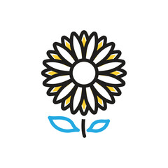 Multi color icon for  daisy