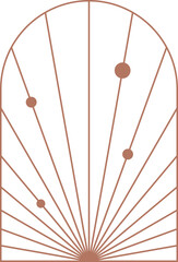 Aesthetic Boho Sun Line Element