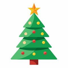 Obraz premium christmas tree vector illustration