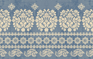 Ethnic Motifs Ikat floral paisley embroidery floral. ikat Saree Sarong oriental pattern traditional.Ikat embroidery style abstract embroidery design for texture,fabric,clothing,wrapping,decoration