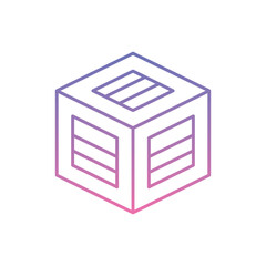 Crate Icon vector stock illustration