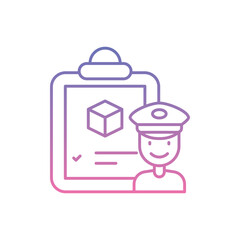 Customs Declaration Icon vector stock illustration