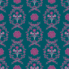 Floral pattern seamless ,flower branches seamless pattern , vector , illustration ,flowers pattern design Seamless flower pattern with colorful little flowers. Simple flat bright flowers background