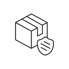 Parcel Protection Icon vector stock illustration