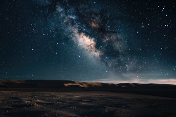 Flawless Picture of Vast Starry Sky in the Gobi Desert