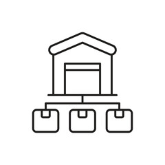 Obraz premium Distribution Center Icon vector stock illustration