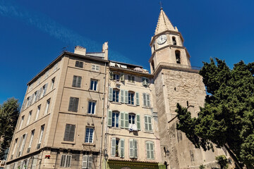 Church of Accoules in the center of Marseille France